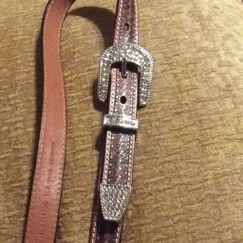 Kids brown leather Roper belt